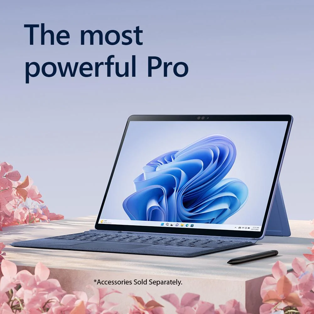 Microsoft Surface Pro 9 13" Tablet i7 16/256GB, Sapphire +Accessories +Extended Protection - Image 5