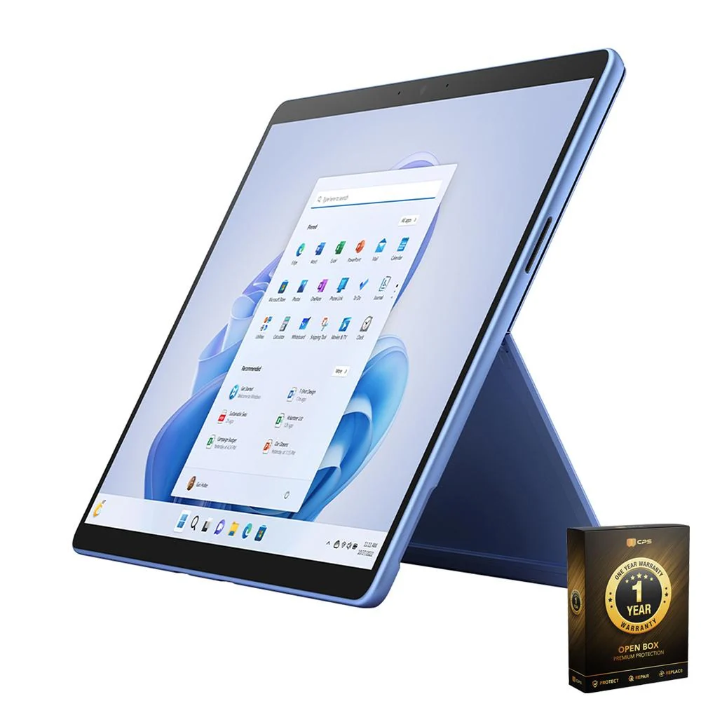 Microsoft Surface Pro 9 13" Tablet, Intel i5, 16GB/256GB OPEN BOX + 1 Year Warranty Pack