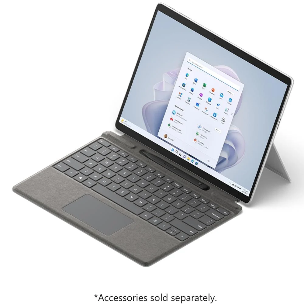 Microsoft Surface Pro 9 13" Tablet, Intel i7, 16GB/1TB, Platinum w/ 2 Year Warranty Bundle - Image 4