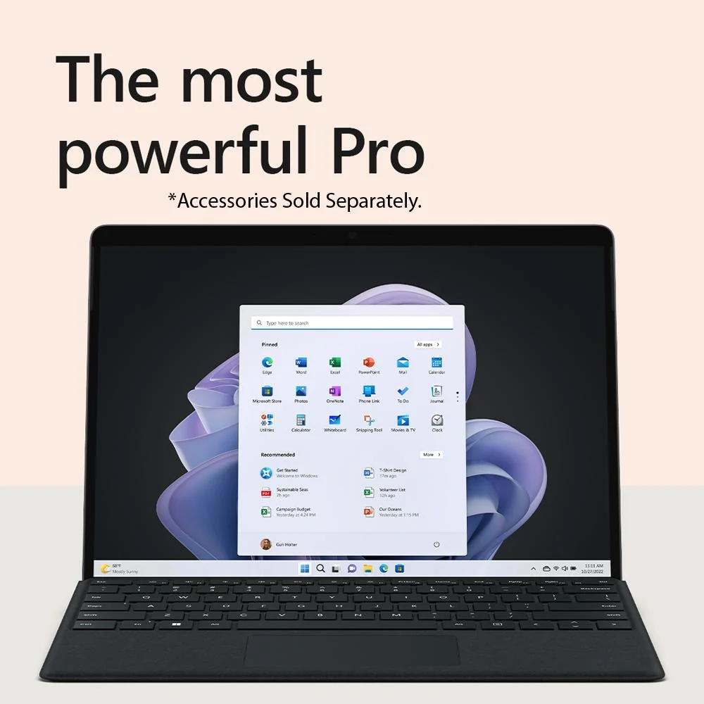 Microsoft Surface Pro 9 13" Touch Tablet, Intel i5 8GB/256GB QEZ00018 Graphite Refurbished - Image 5