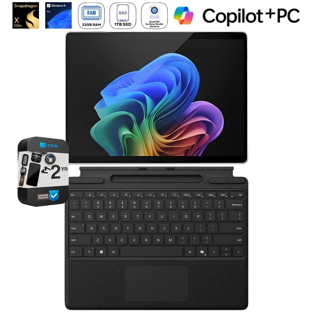 Microsoft Surface Pro Copilot+ PC 13" OLED 32GB/1TB, Platinum w/Keyboard + Warranty