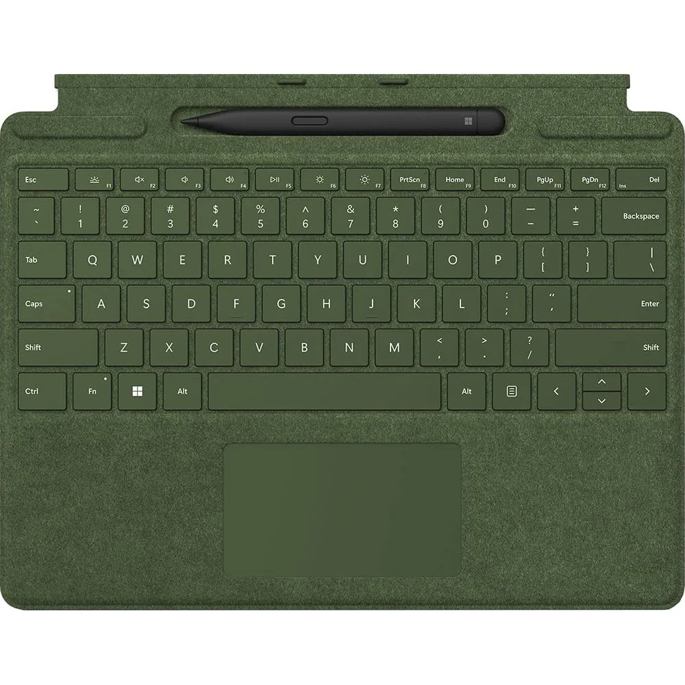 Microsoft Surface Pro Signature Keyboard with Slim Pen 2 Bundle, Forest Color Keyboard
