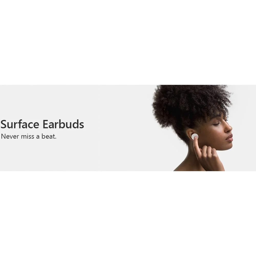 Microsoft Surface True Wireless Bluetooth Stereo Earbuds, Glacier - Open Box - Image 8