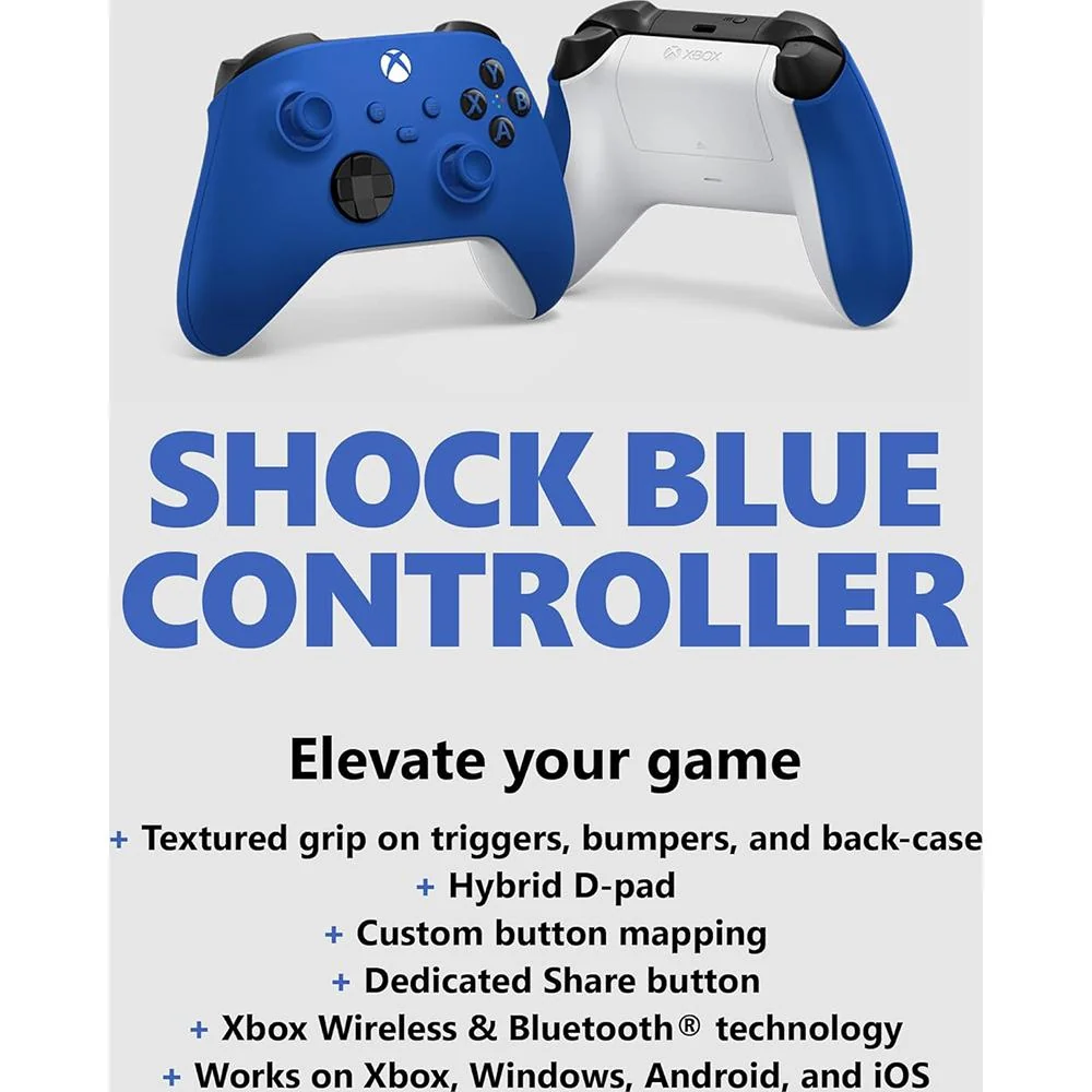Microsoft Xbox Special Edition Wireless Controller; Shock Blue - Open Box - Image 7