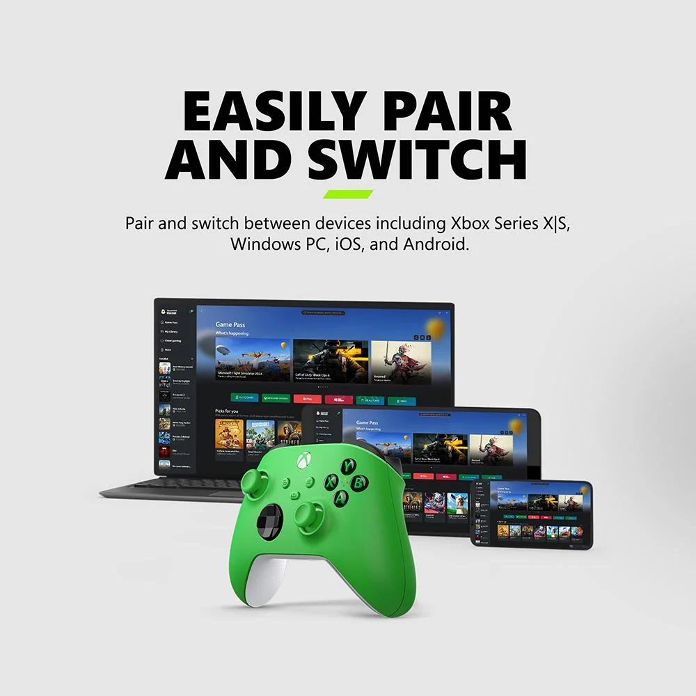 Microsoft Xbox Wireless Velocity Green Gaming Controller 2 Pack - Image 7