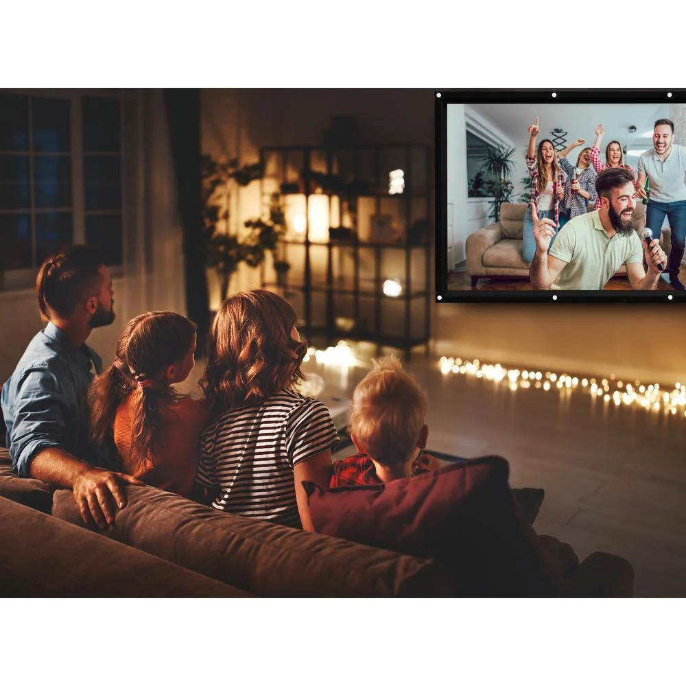 Minolta 120" Home Theater Projector Screen 16:9 Indoor Outdoor Folding with Mount Hooks - Image 3