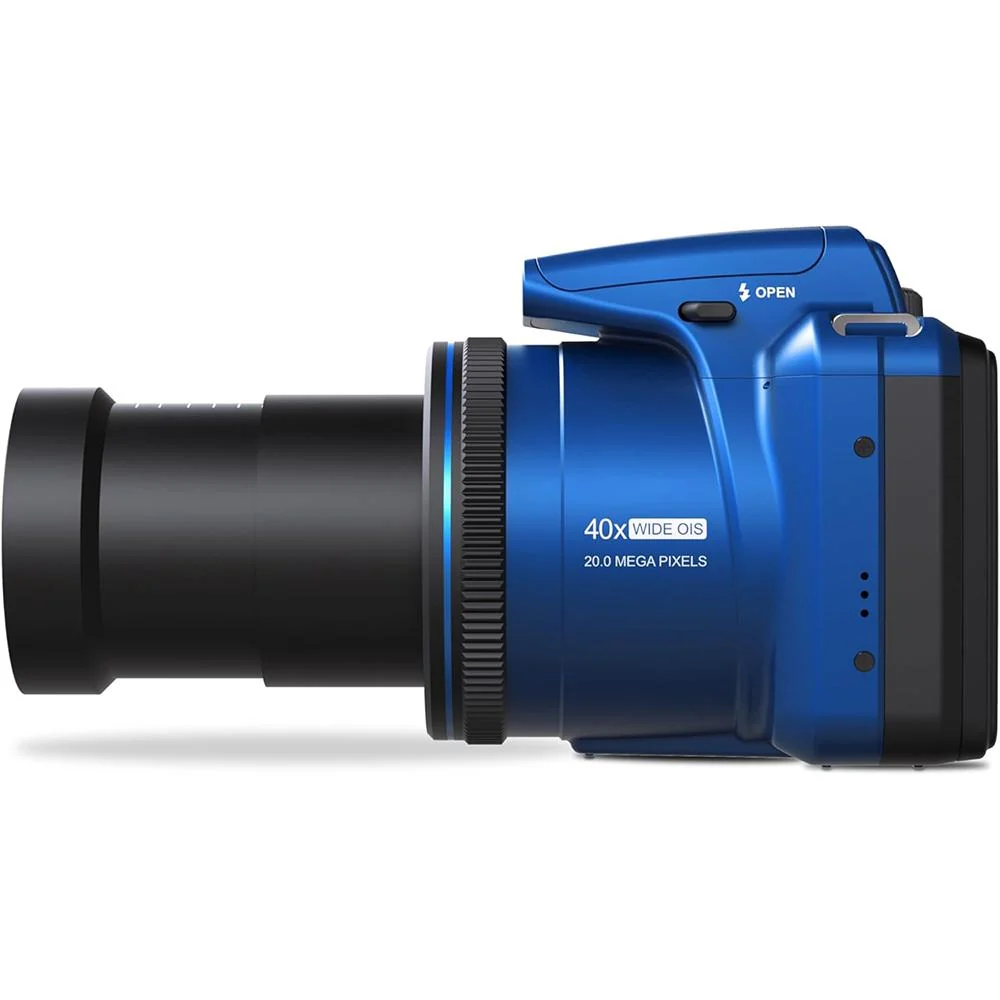 Minolta 20 MP / 1080P FHD Bridge Camera with 40x Zoom Blue + Bag and 64GB Card - Image 5