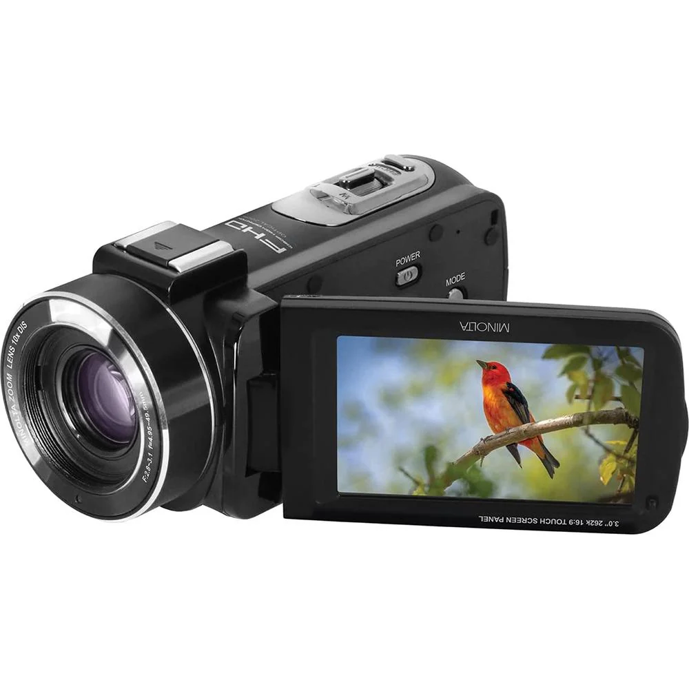 Minolta MN100HDZ 1080P HD Camcorder with 10x Optical Zoom (Black) - Open Box - Image 4