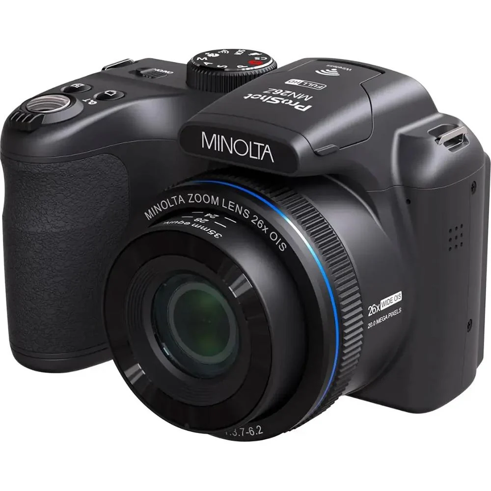 Minolta MN26Z 20 MP / 1080P FHD Bridge Camera w/26x Optical Zoom (Black) - Open Box - Image 3