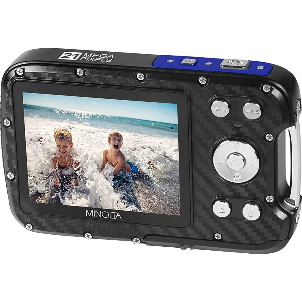 Minolta 21MP Full HD 2.8" Touch LCD Screen Waterproof Digital Camera Open Box - Image 3