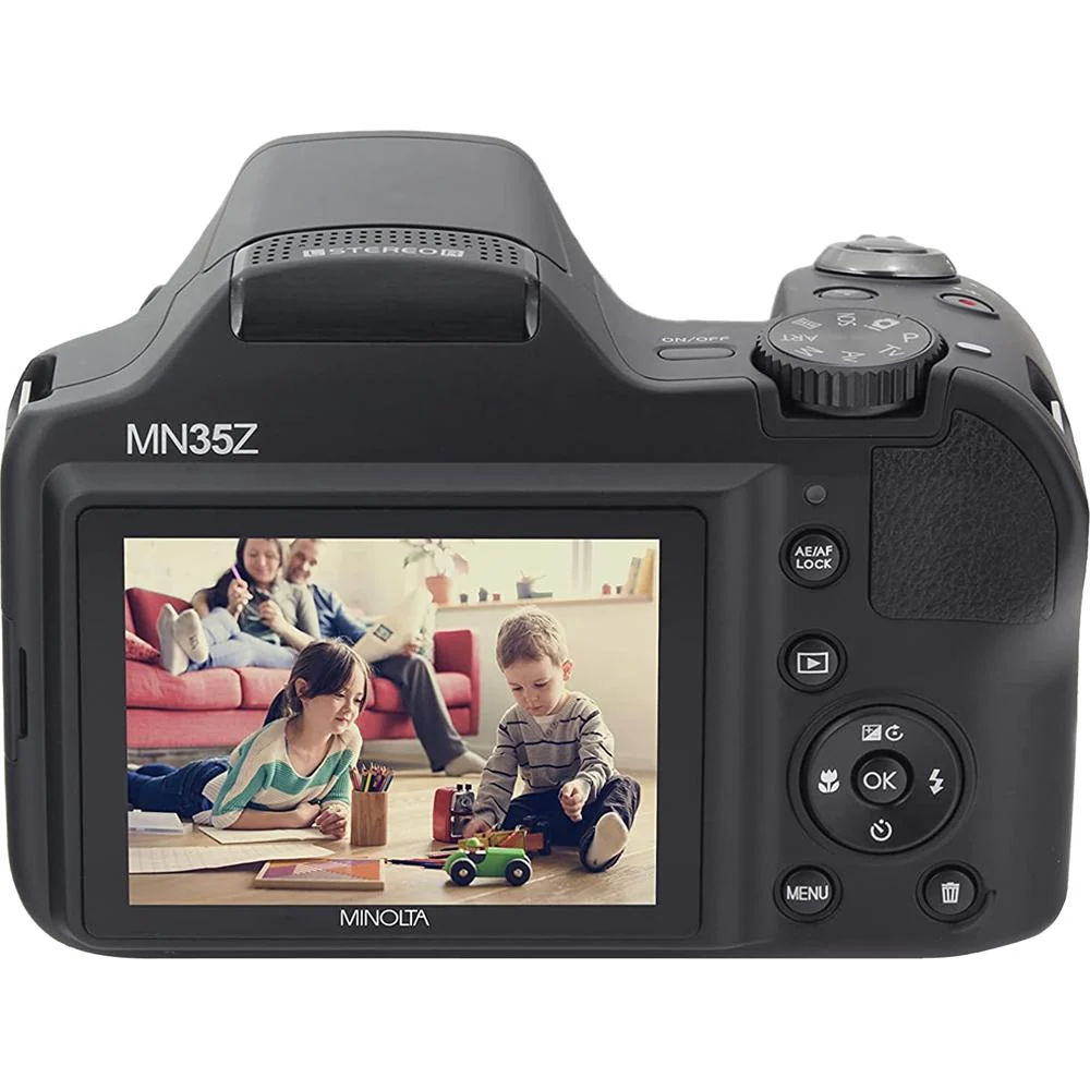 Minolta MN35Z-BK 20MP 35X Optical Zoom Wi-Fi Bridge Camera - Black - Open Box - Image 4