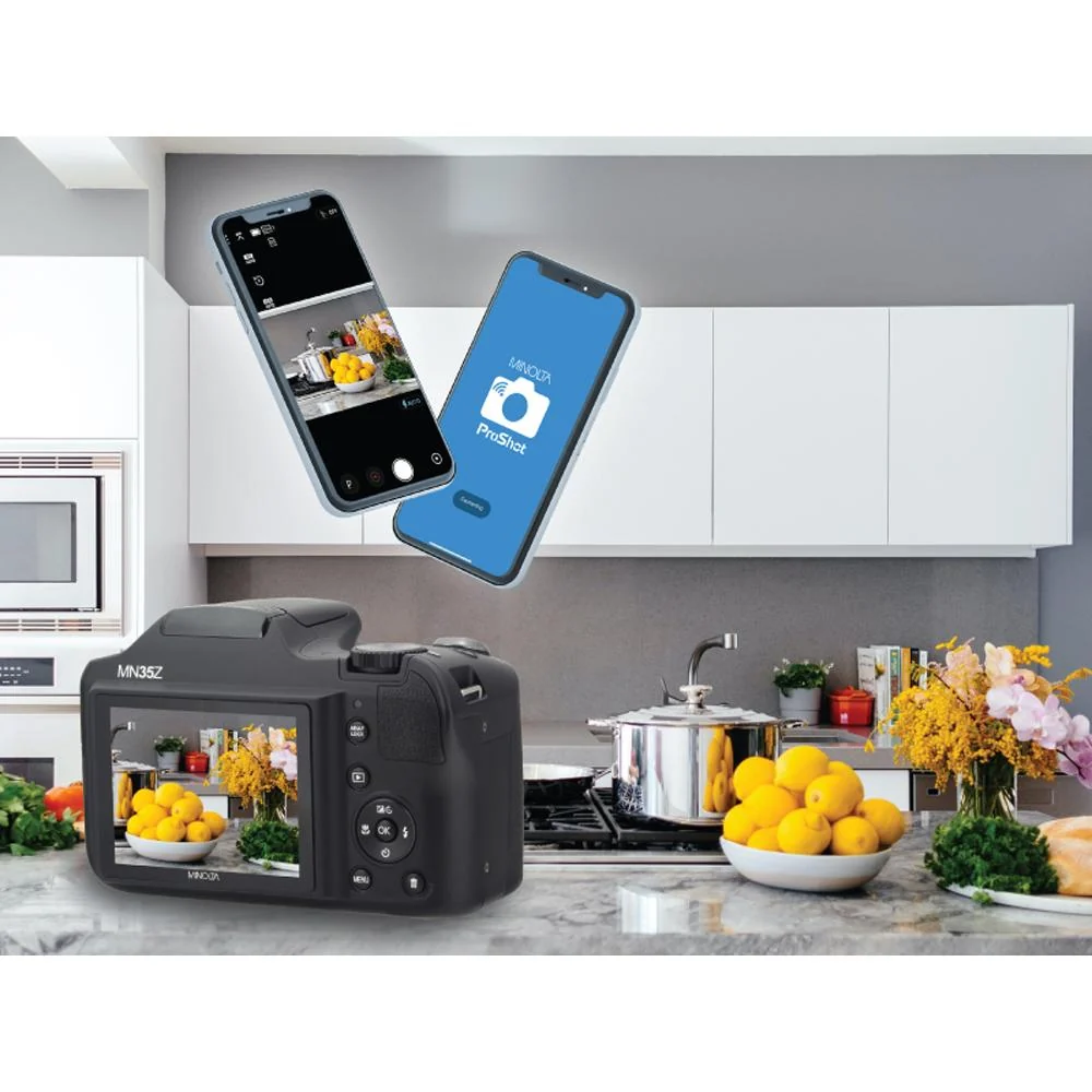 Minolta MN35Z-BK 20MP 35X Optical Zoom Wi-Fi Bridge Camera - Black - Open Box - Image 7