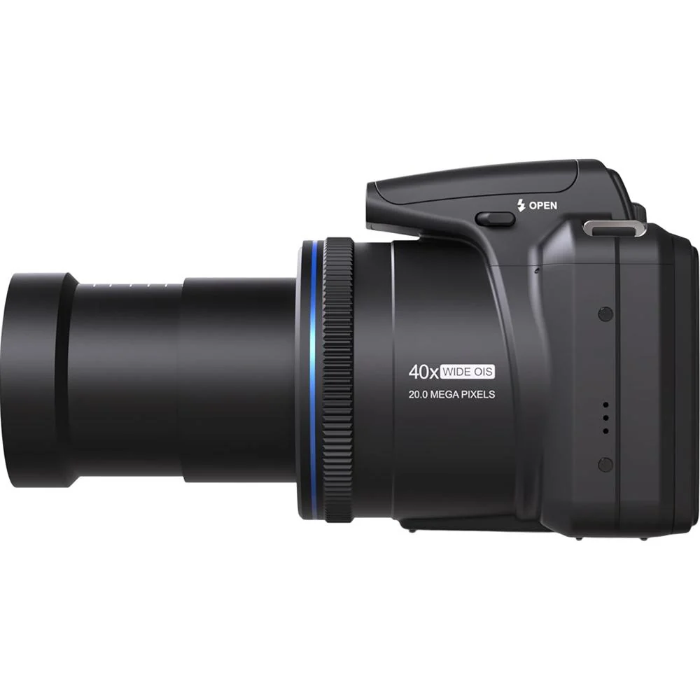 Minolta MN40Z 20 MP / 1080P FHD Bridge Camera w/40x Optical Zoom (Black) - Open Box - Image 2