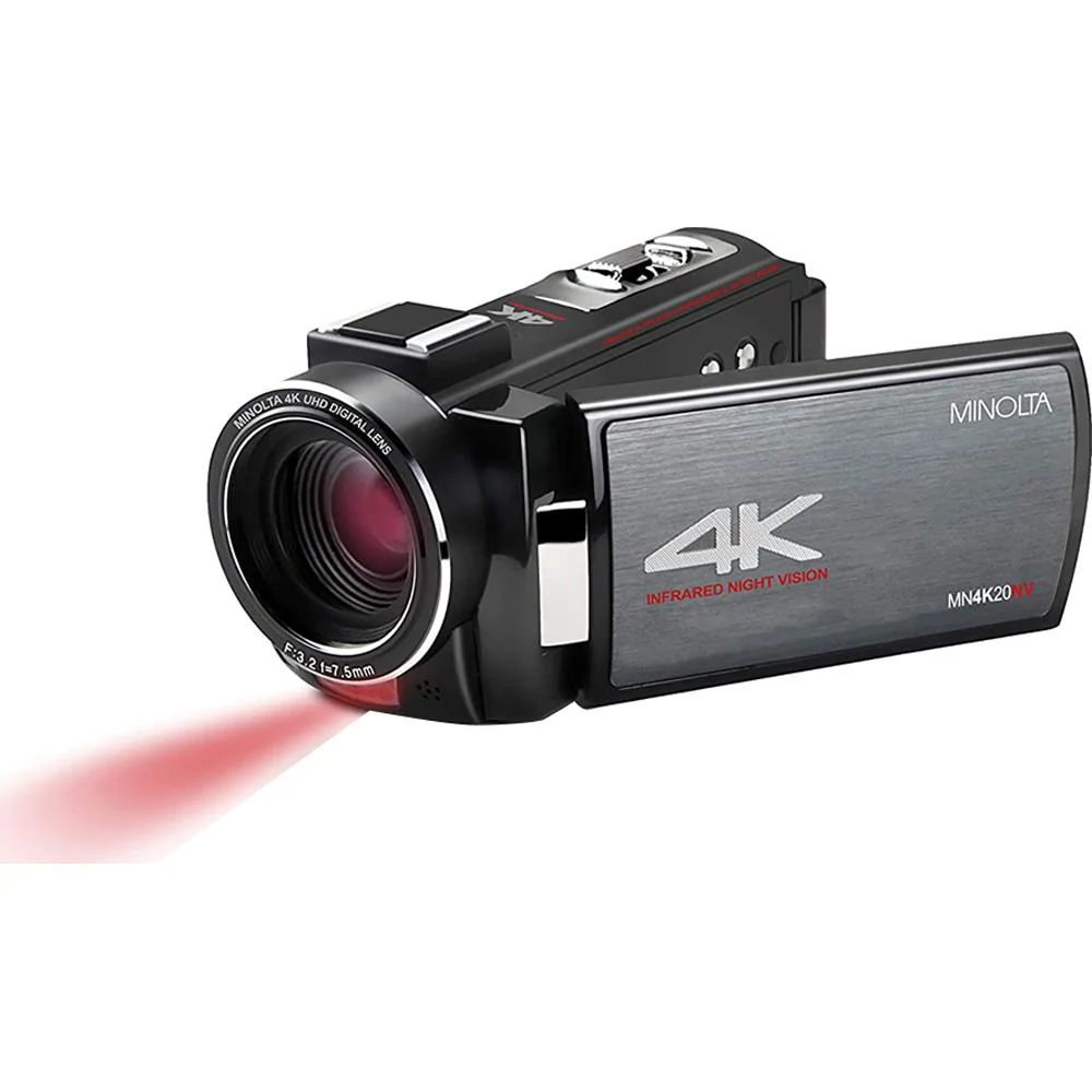 Minolta 4K Ultra HD 30 Mega Pixels Night Vision Digital Camcorder Black Open Box - Image 2
