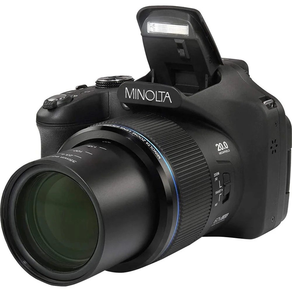 Minolta MN67Z 20MP / 1080p HD Bridge Digital Camera w/67x Optical Zoom (Black) Open Box - Image 2