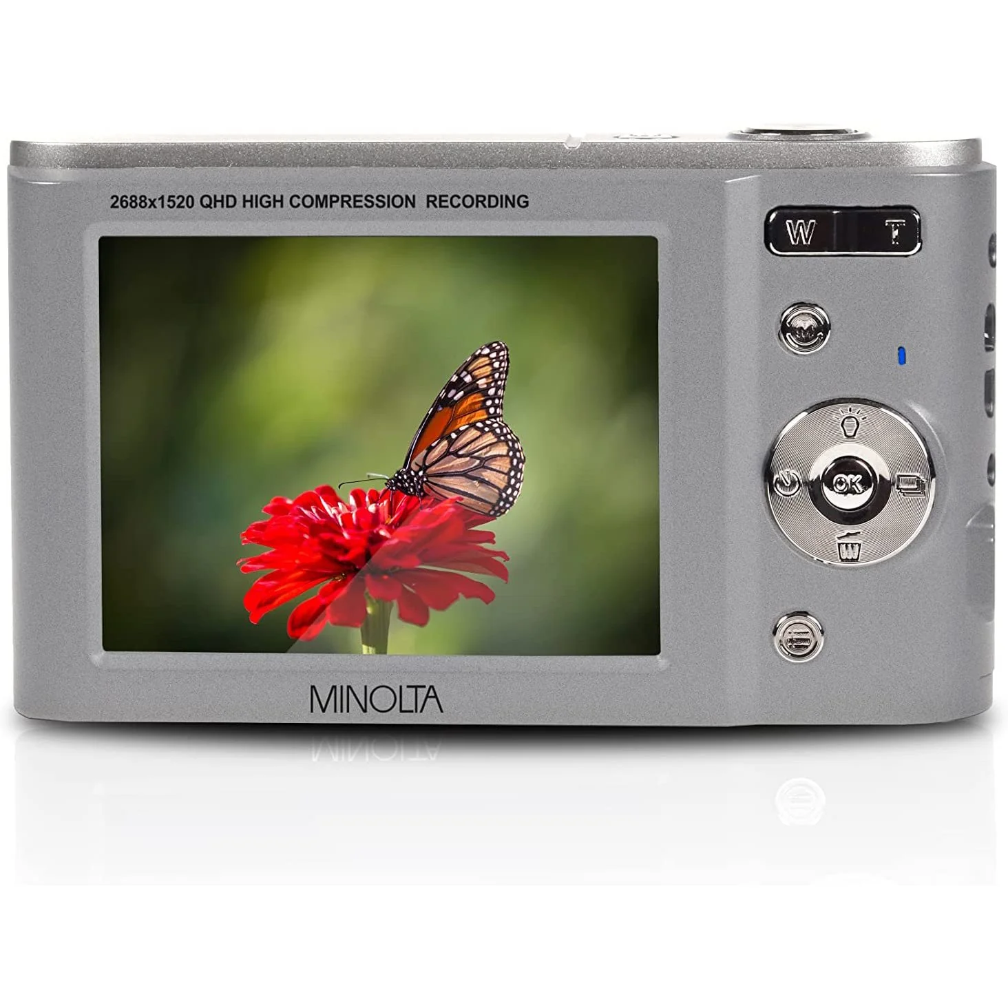 Minolta MND20 44 MP / 2.7K Ultra HD Digital Camera - Silver - Image 2