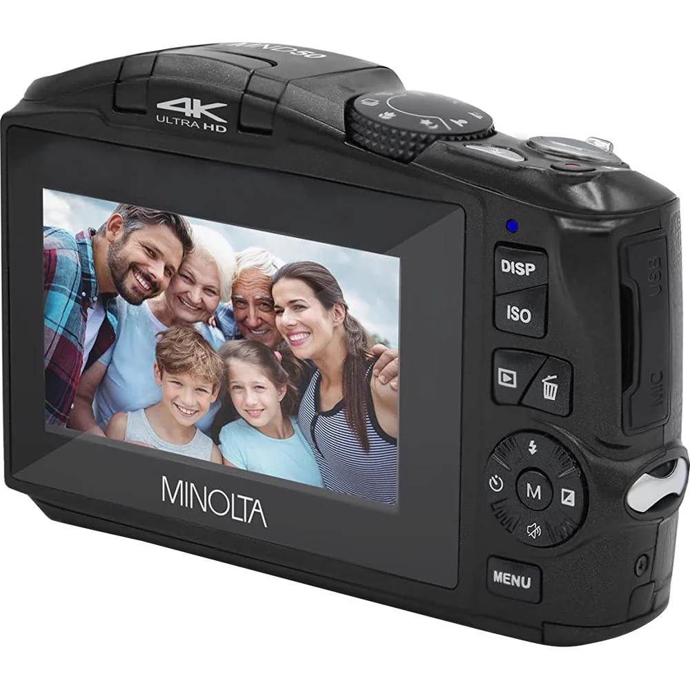 Minolta MND50-BK 48 MP 4K Ultra HD 16X Digital Zoom Digital Camera (Black) - Open Box - Image 6