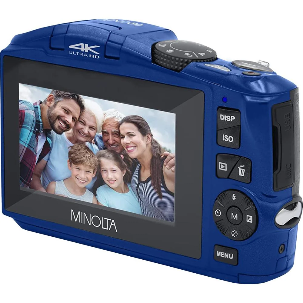 Minolta MND50-BL 48 MP 4K Ultra HD 16X Digital Zoom Digital Camera (Blue) - Open Box - Image 6
