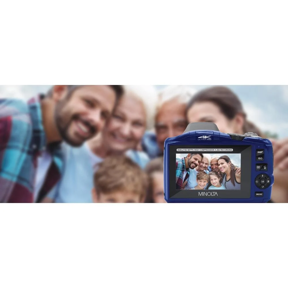 Minolta MND50-BL 48 MP 4K Ultra HD 16X Digital Zoom Digital Camera (Blue) - Open Box - Image 8