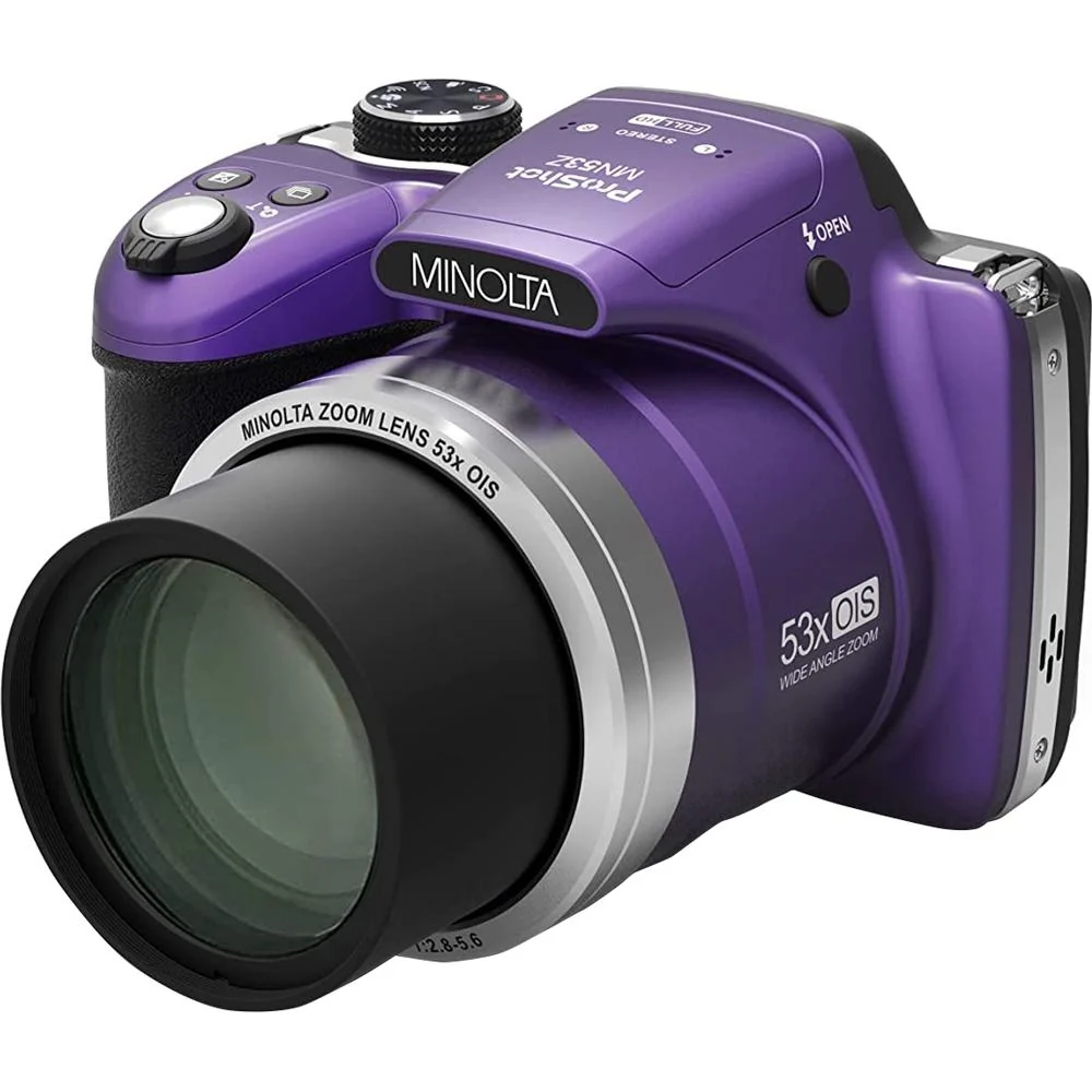 Minolta Pro Shot 16MP Digital Camera with 53x Optical Zoom - Purple - Open Box - Image 3