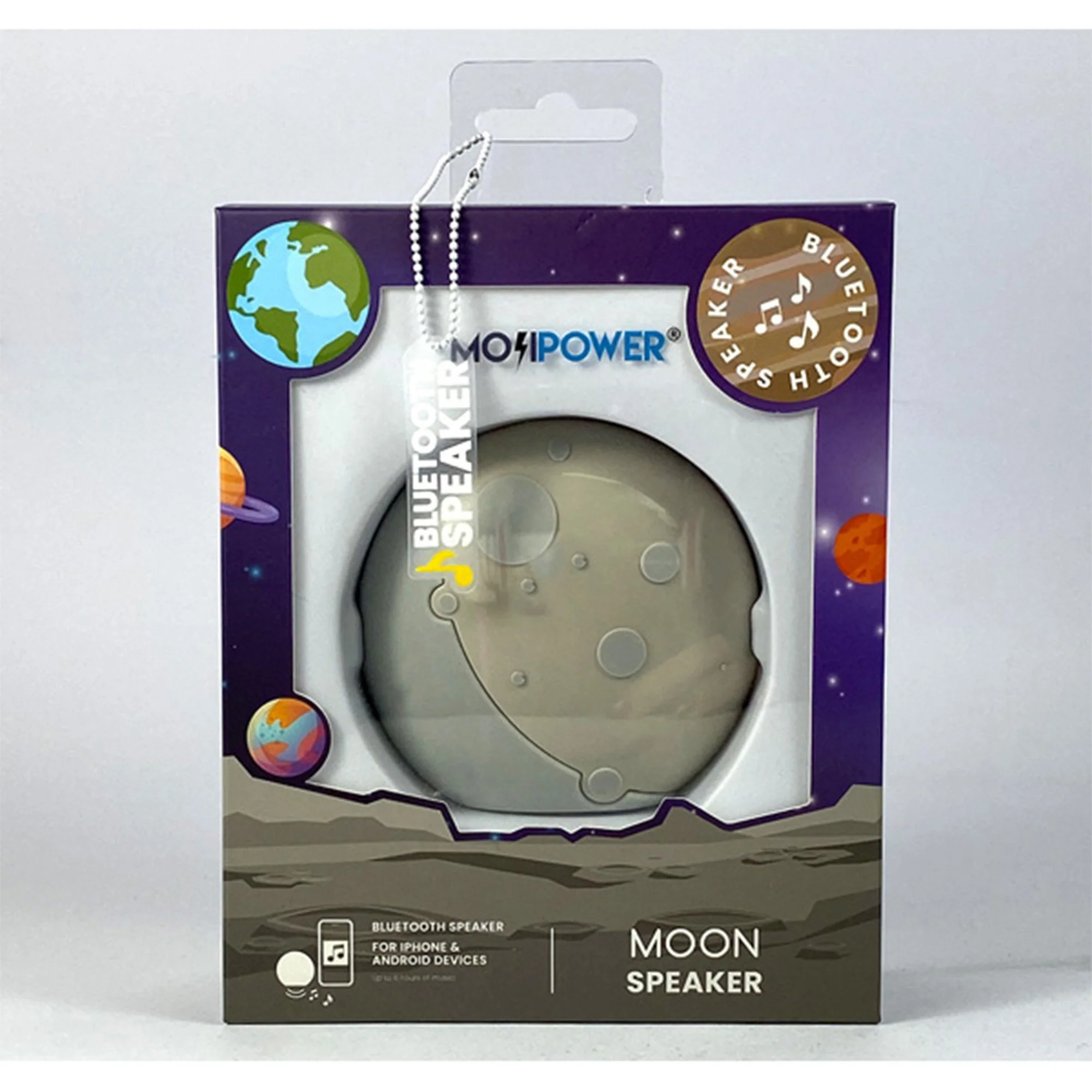 MojiPower Portable Bluetooth Speaker Moon MP-009-MO - Image 2