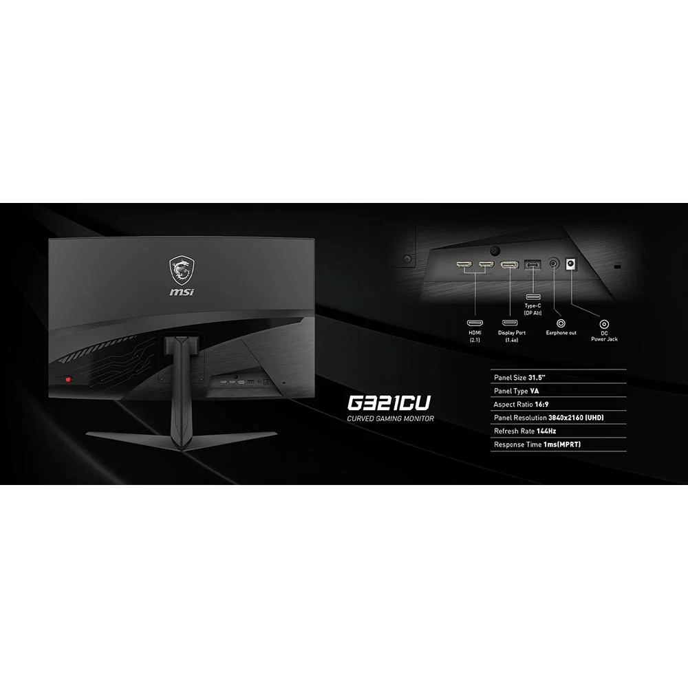MSI 31.5" G321CU Crvd Gmng Mntr - Image 12