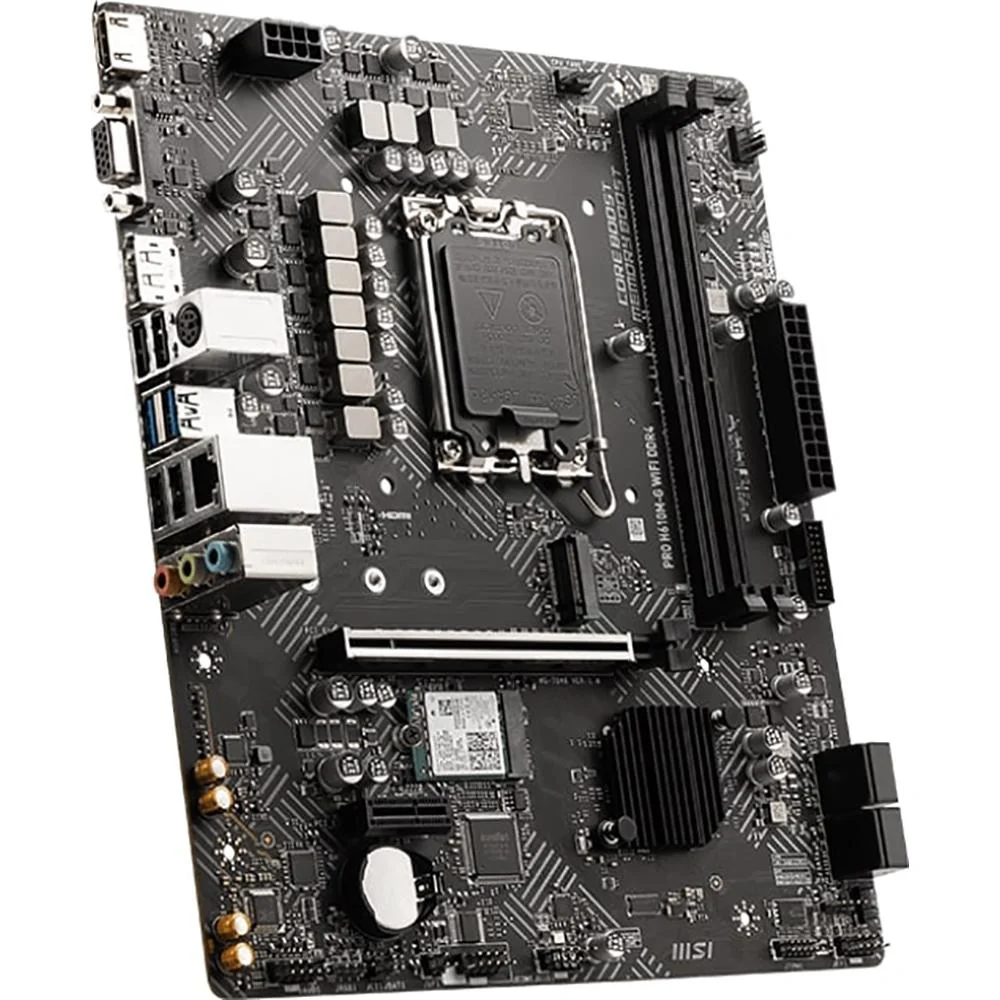 MSI PRO H610M-G WIFI DDR4 Gaming Desktop Motherboard, Intel H610, LGA-1700 - Image 2