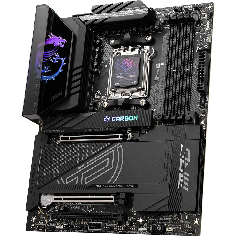 MSI MPG X870E Carbon WiFi AM5 DDR5 ATX Motherboard, USB4, Wi-Fi 7, Gen5 M.2 - Image 4