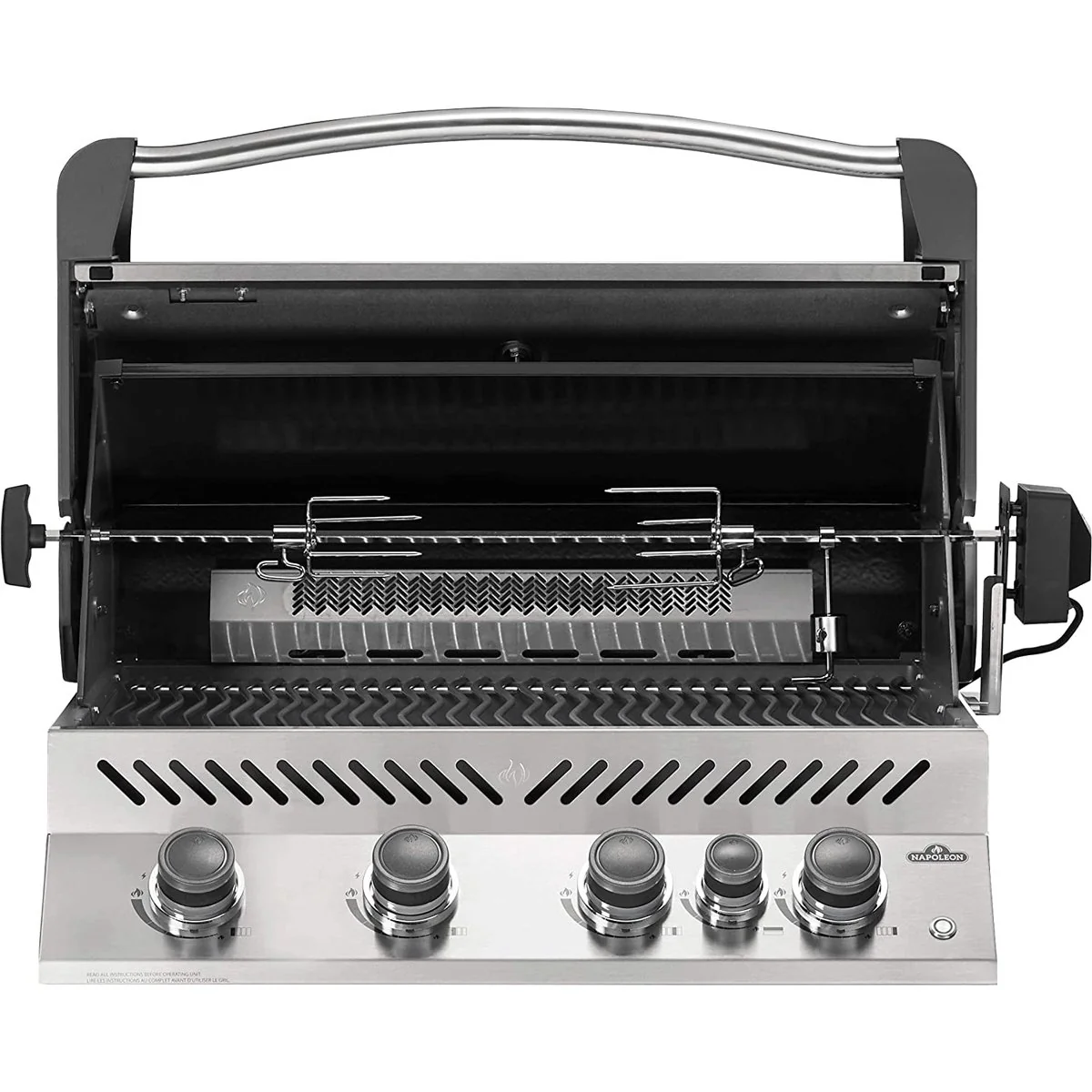 Napoleon Built-In Prestige 500 RB Propane Outdoor Grill with Rear Burner - BIP500RBPSS-3 - Image 10