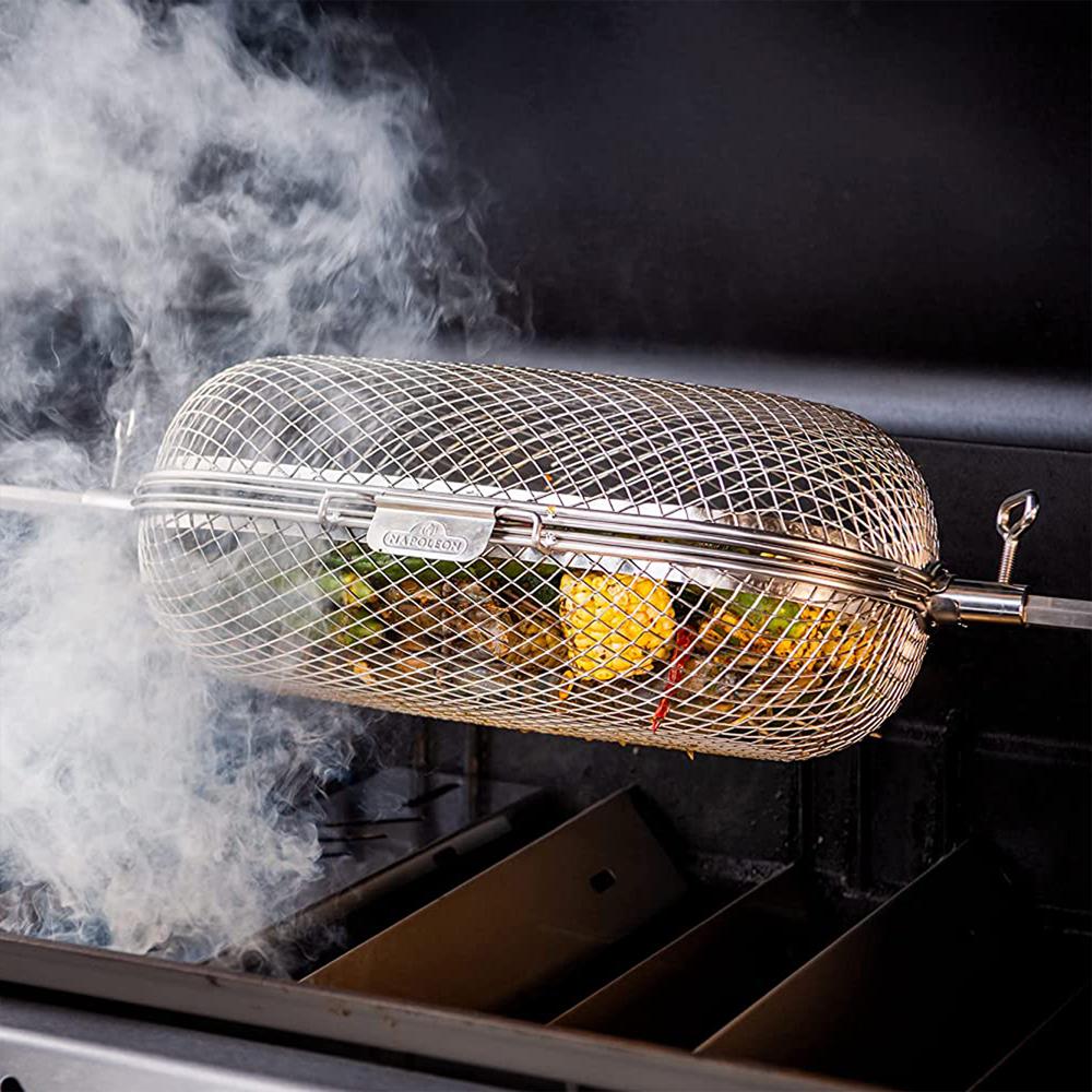 Napoleon Rotisserie Grill Basket Stainless Steel with 6" Chef's Knife Bundle - Image 16