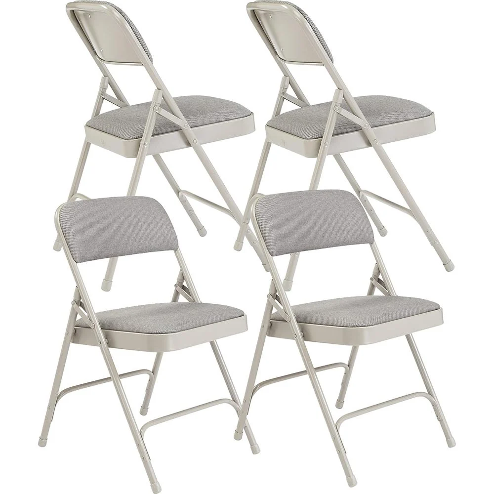 National Public Seating 2200 Series Fabric Upholstered Folding Chair (Pack of 4), Greystone - Open Box - Image 6