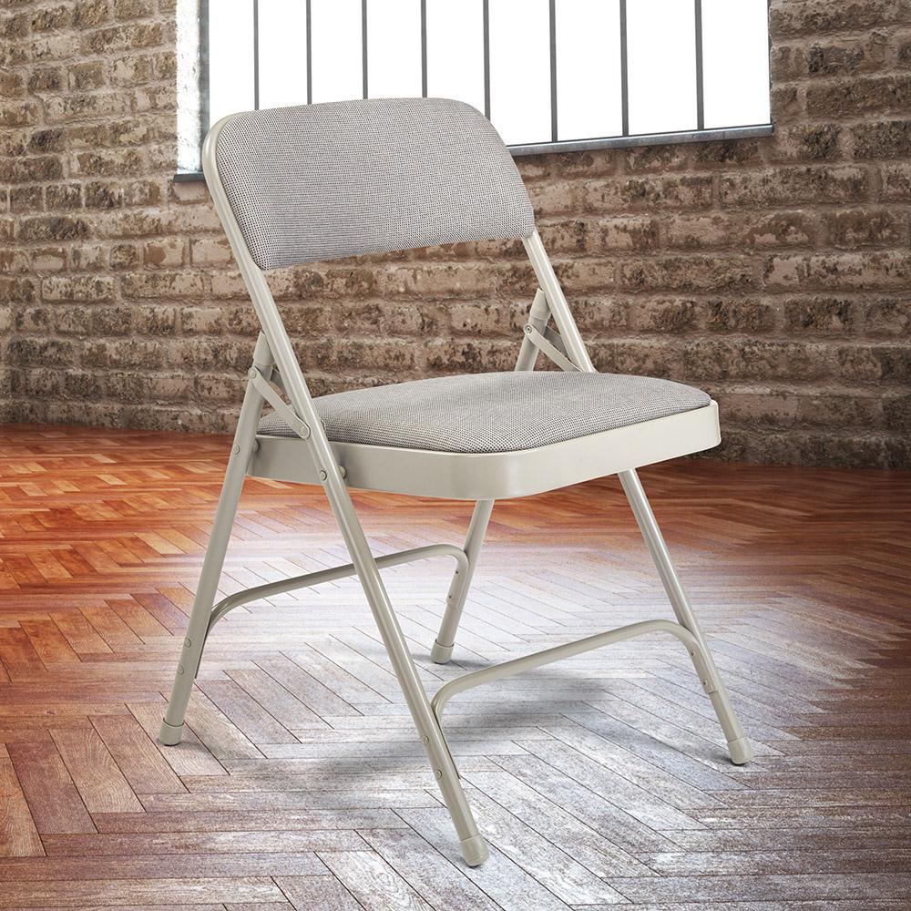 National Public Seating 2200 Series Fabric Upholstered Folding Chair (Pack of 4), Greystone - Open Box - Image 9
