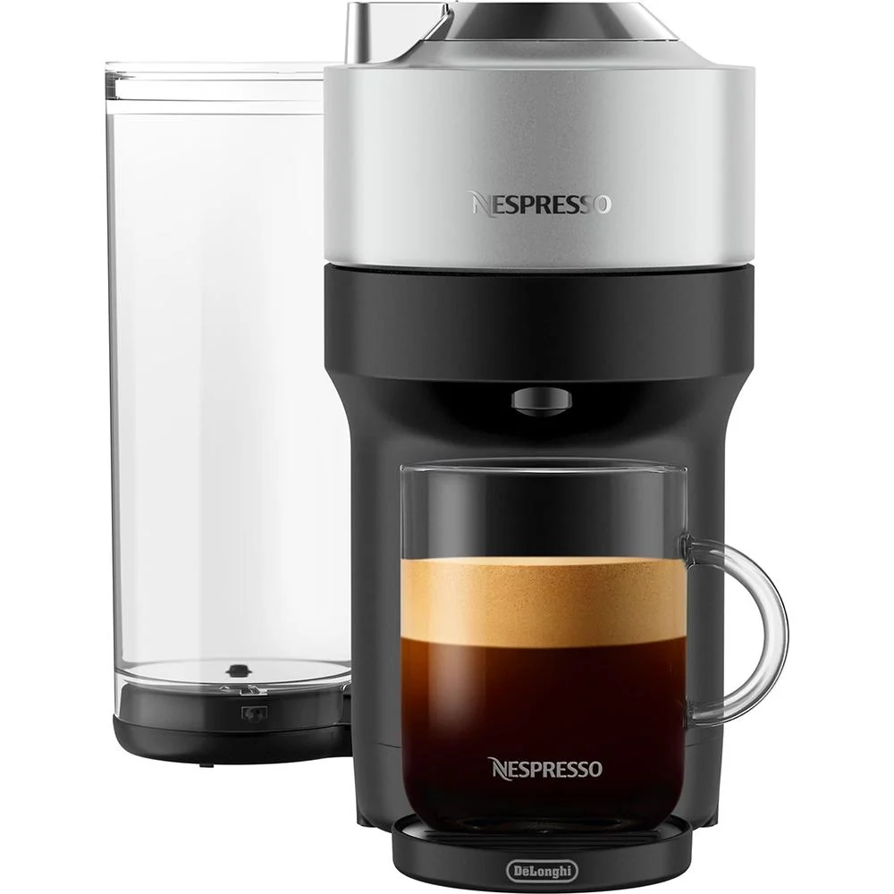 Nespresso Vertuo Pop+ Deluxe Coffee and Espresso Machine by De'Longhi, Silver
