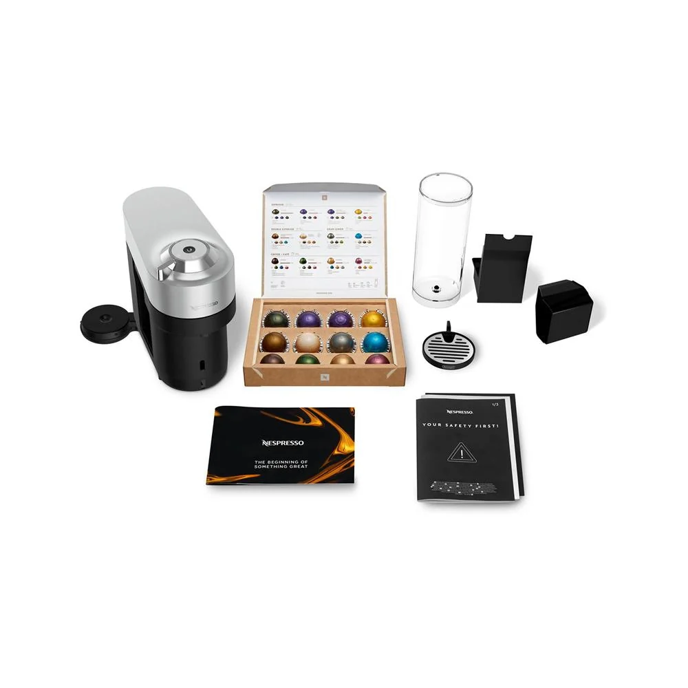 Nespresso Vertuo Pop+ Deluxe Espresso Machine (Silver) w/ Altissio Capsules 10-Pack - Image 11