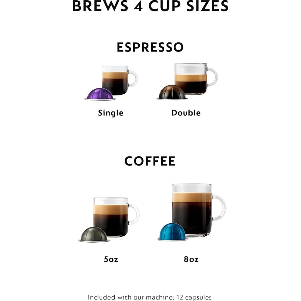Nespresso VertuoPlus Coffee and Espresso Machine by De'Longhi, 38 ounces, Matte Black - Image 6