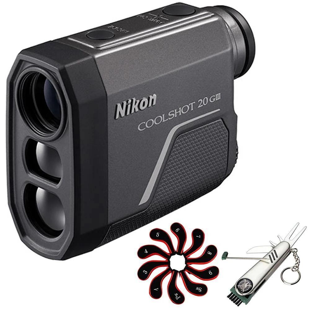 Nikon 16780 COOLSHOT 20 GIII Golf Rangefinder w/ Golf Accessories Bundle