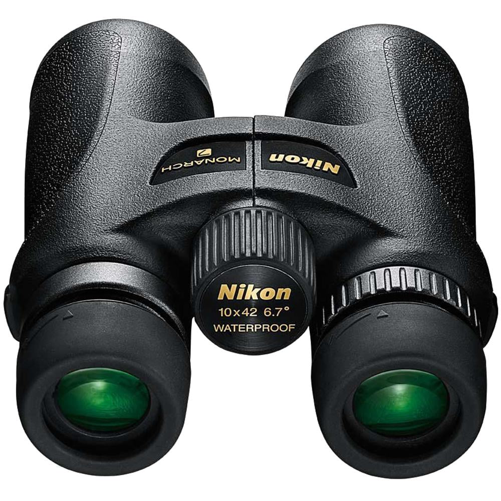 Nikon Monarch 7 10x42 Water/Fog Proof Binoculars + Aluminum Travel Tripod Bundle - Image 4