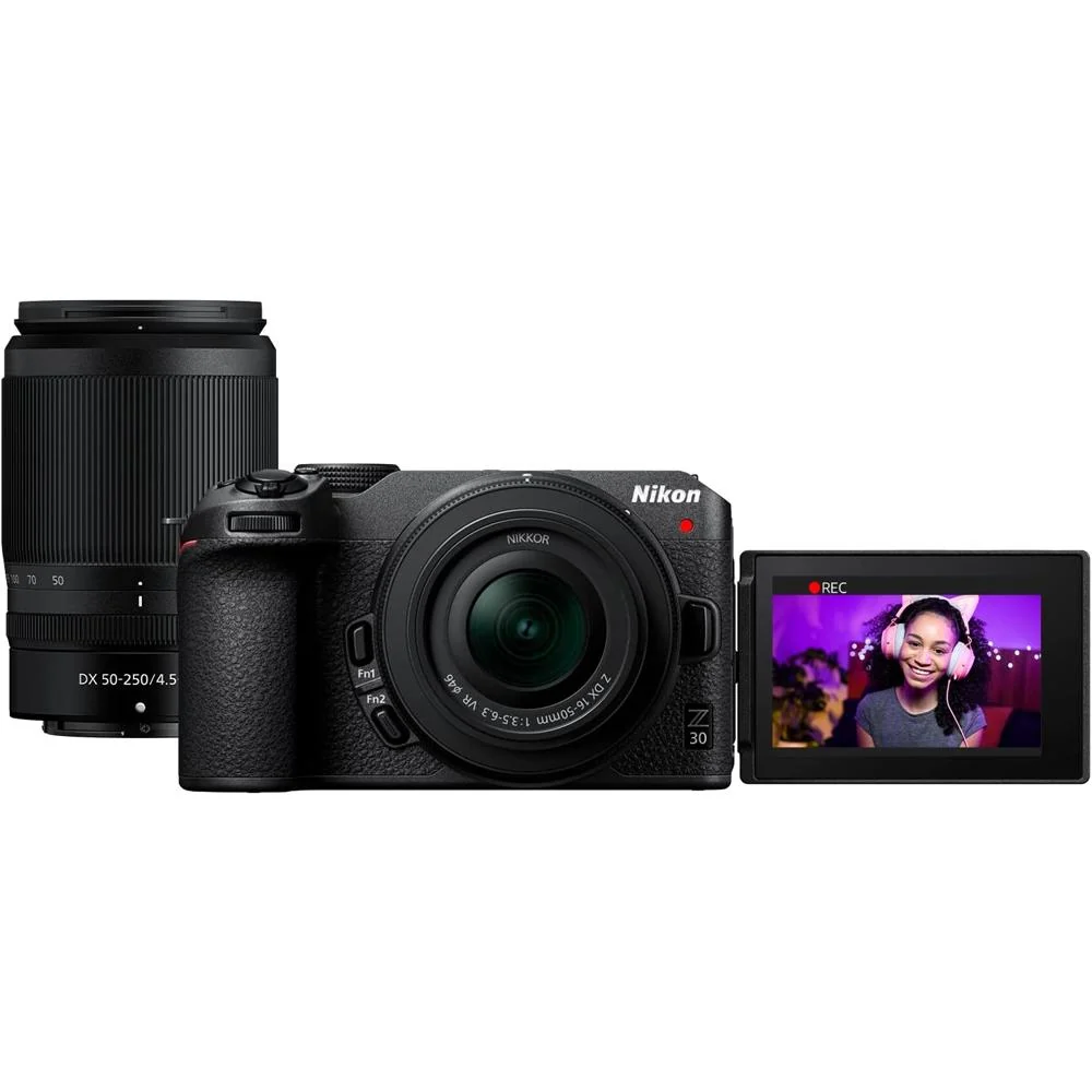 Nikon Z30 Mirrorless Camera w/16-50mm VR & 50-250mm VR Lens + 3 Year Extended Warranty - Image 2