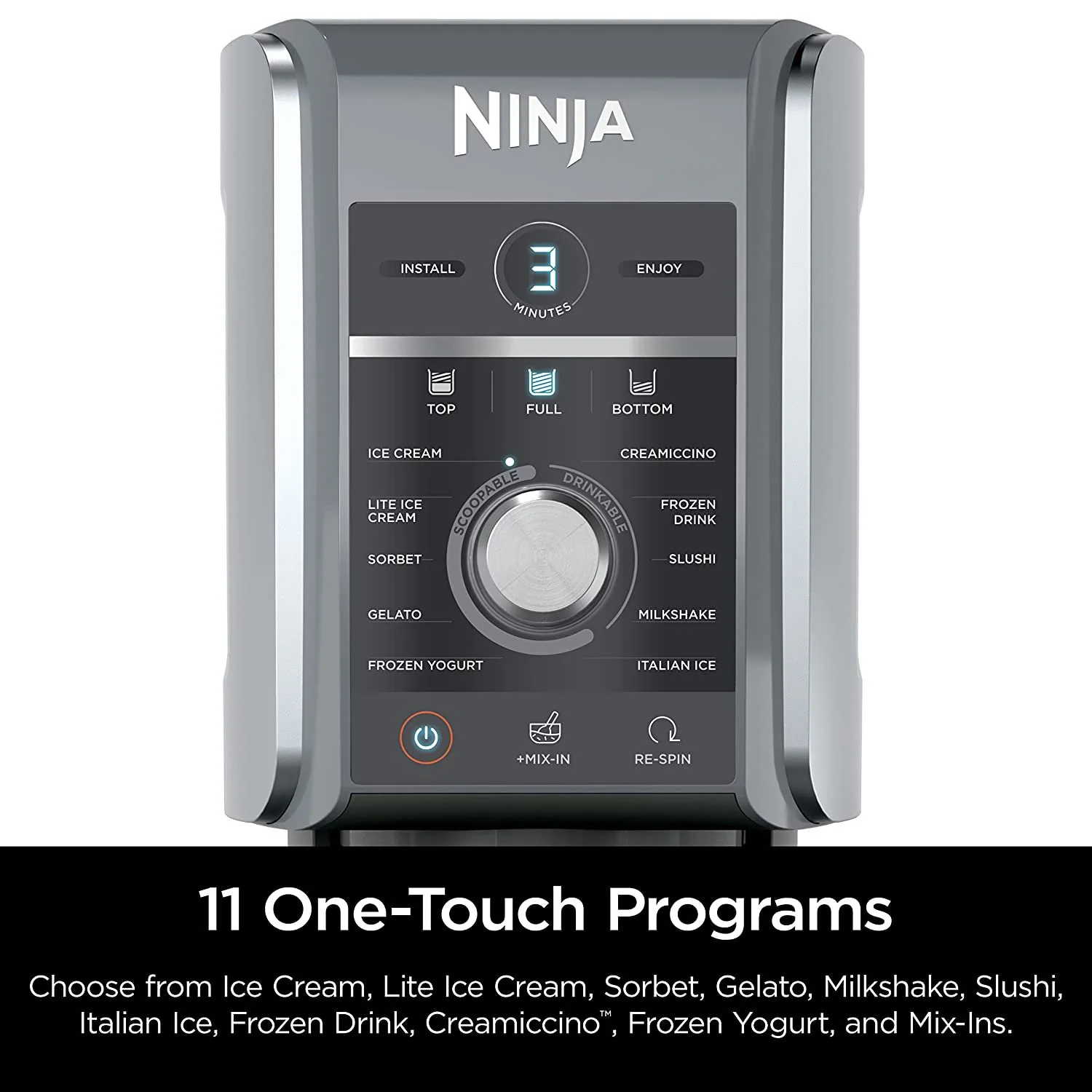 Ninja CREAMi Deluxe 11-in-1 XL Ice Cream Maker, Silver (NC501) - Refurbished - Image 12
