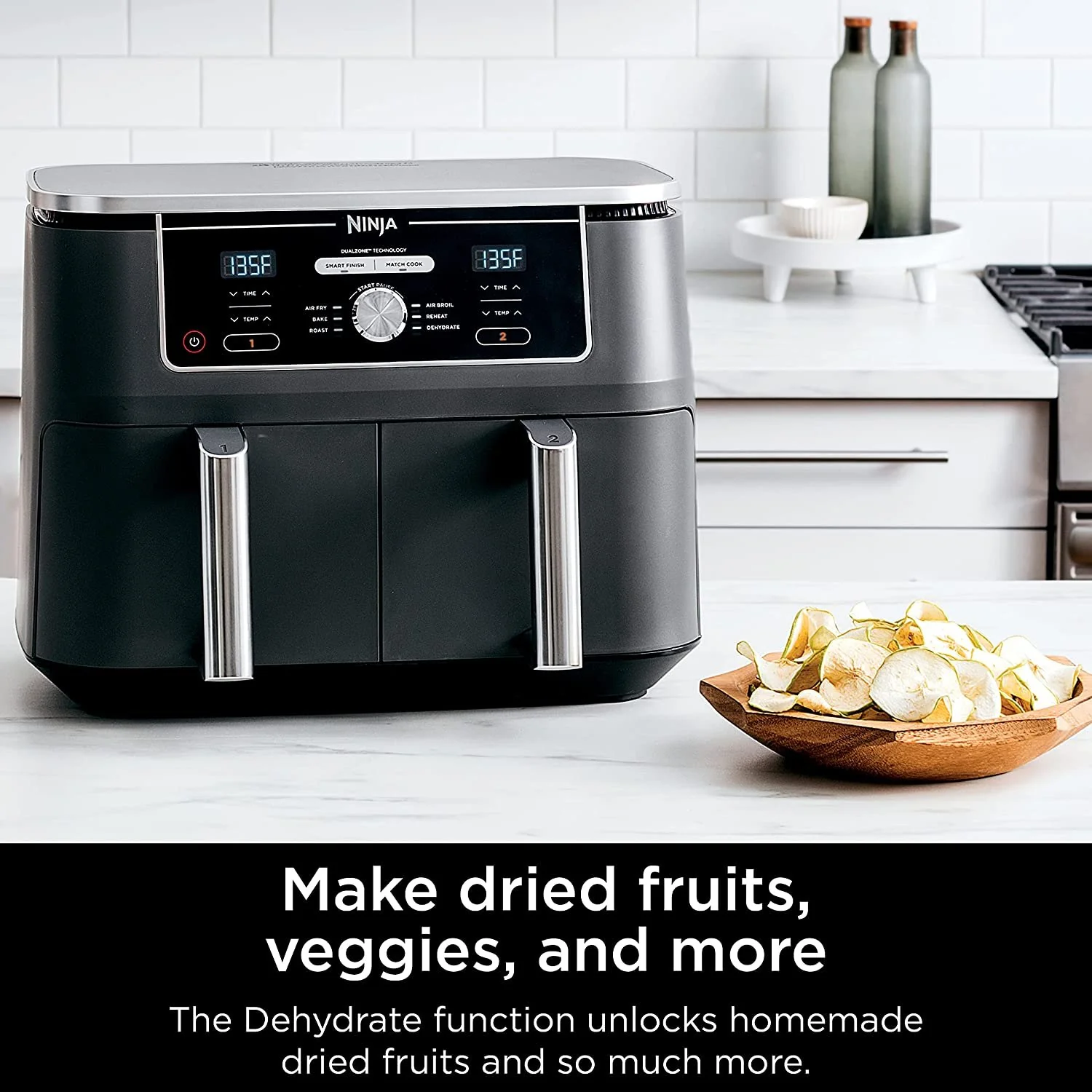 Ninja DZ401 Foodi 6-in-1 10-qt. XL 2-Basket Air Fryer - Image 10