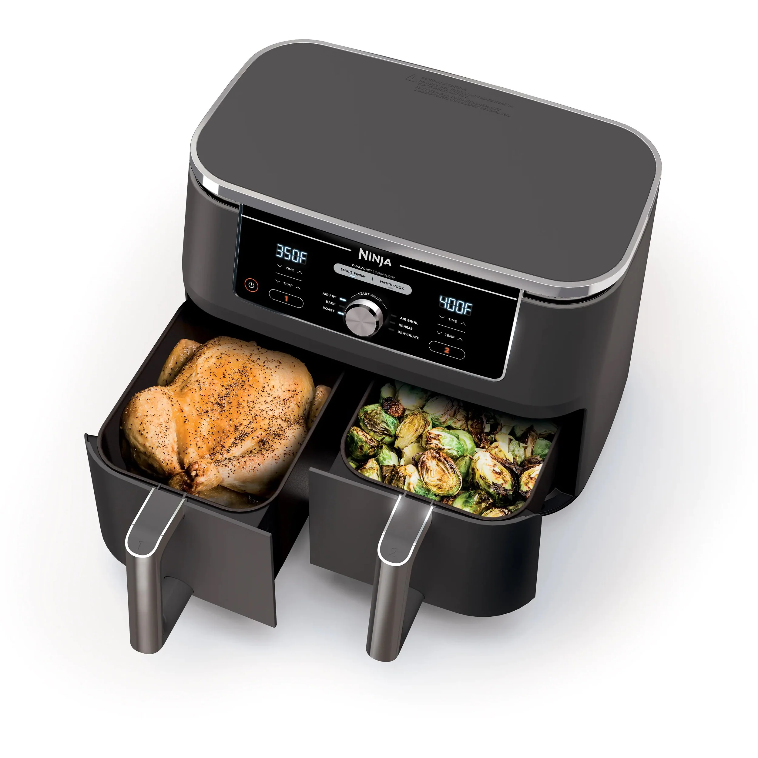 Ninja DZ401 Foodi 6-in-1 10-qt. XL 2-Basket Air Fryer - Image 11
