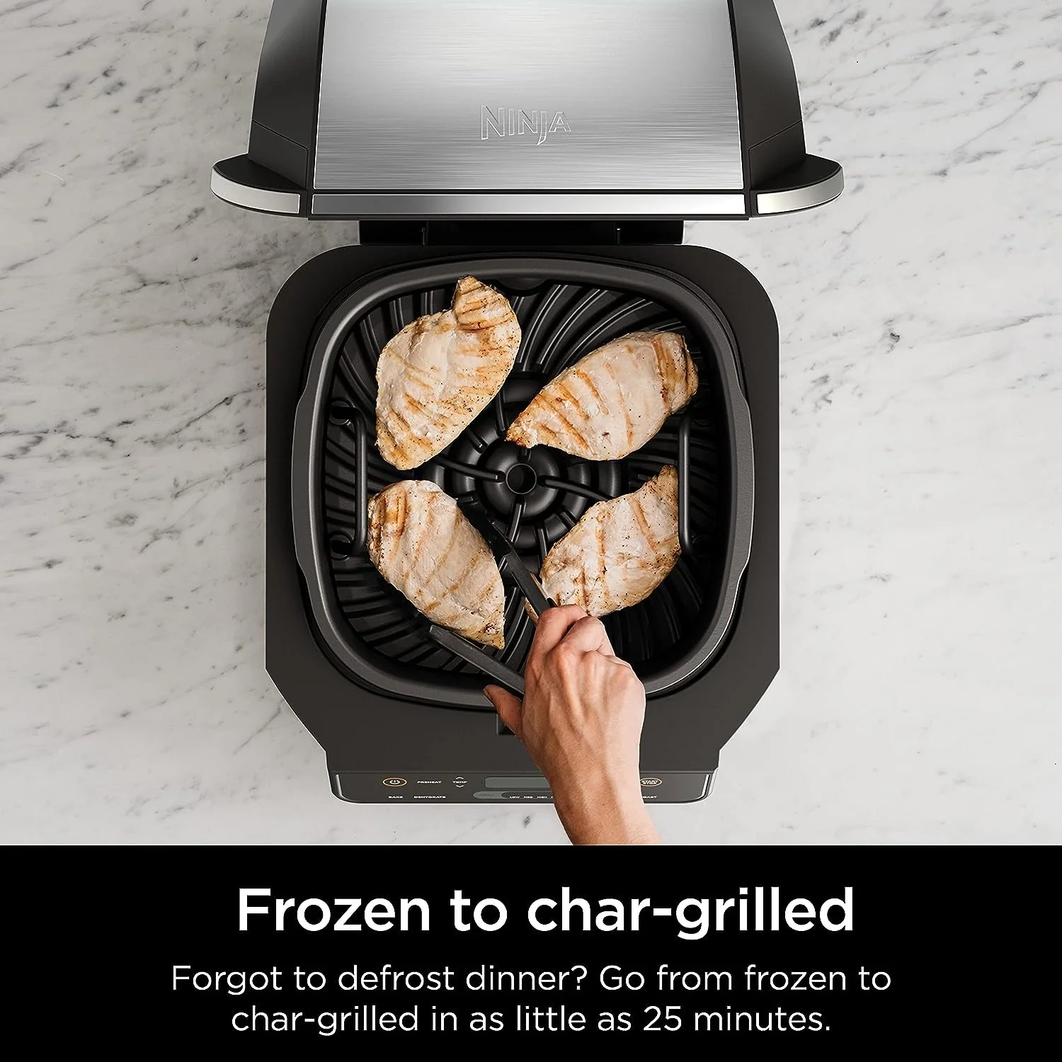 Ninja EG201 Foodi 6-in-1 Indoor Grill and 4-Quart Air Fryer - Factory Refurbished - Image 5