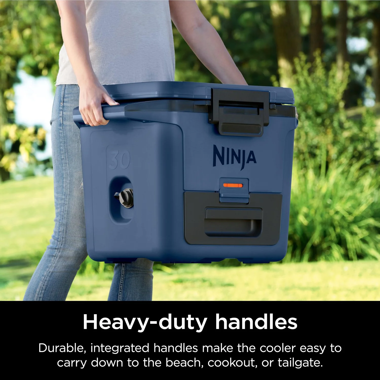Ninja FB131BL FrostVault 30qt Hard Cooler with Dry Zone, Lakeshore Blue - Refurbished - Image 5