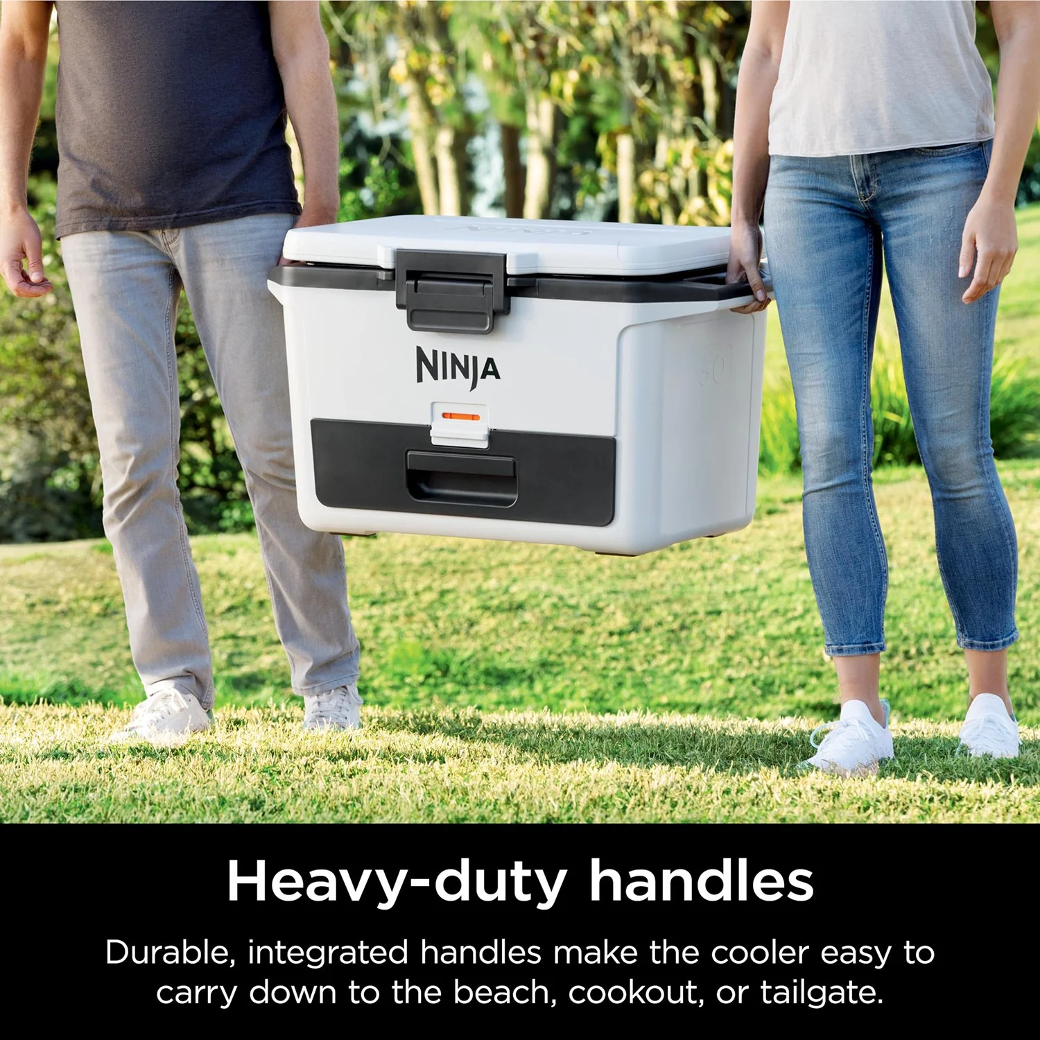 Ninja FB151WH FrostVault 50qt Hard Cooler with Dry Zone, Cloud White - Refurbished - Image 5