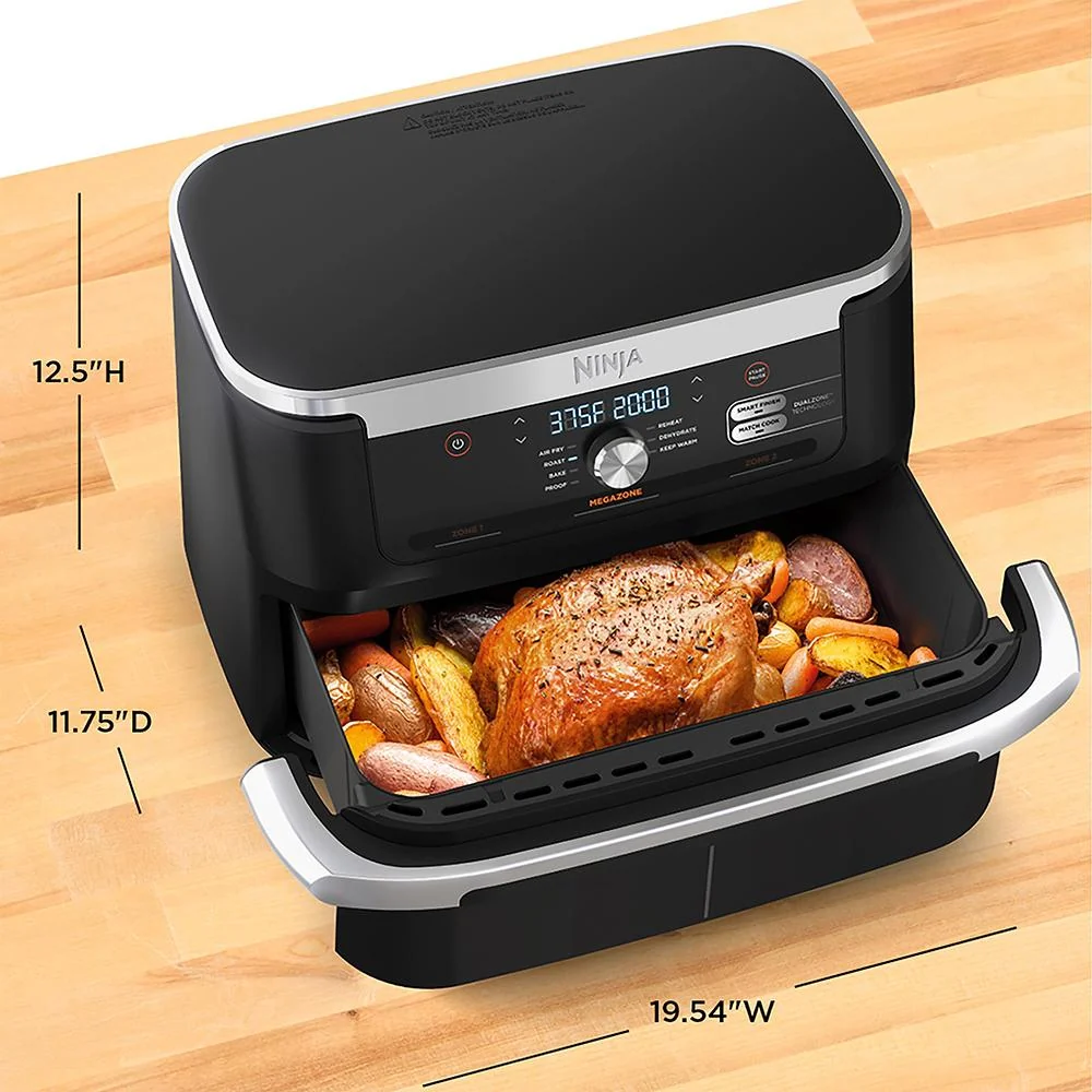 Ninja Foodi 7-in-1 DualZone FlexBasket Air Fryer w/ 11-qt MegaZone Factory Refurbished - Image 12