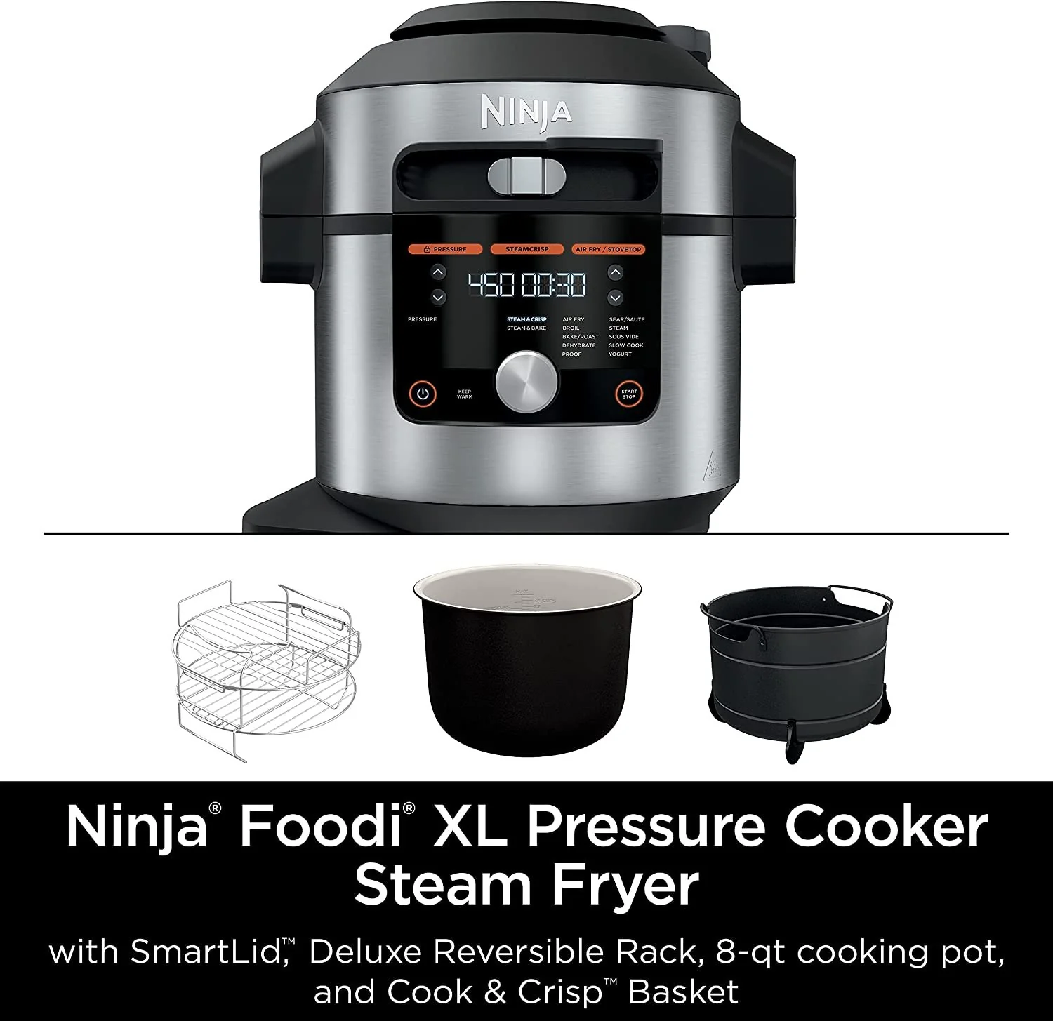 Ninja Foodi XL 8 Qt. Pressure Cooker Air Fryer (OL601) - Refurbished - Image 11