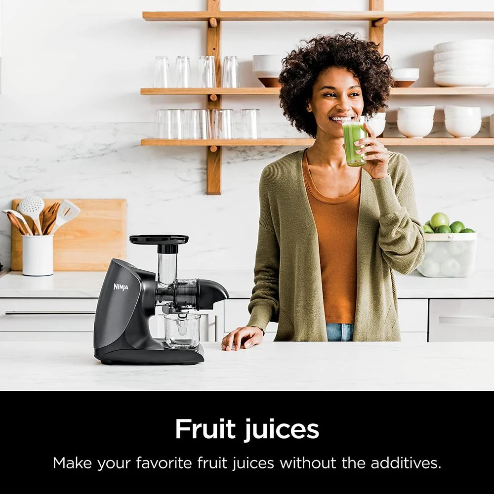 Ninja JC101 Cold Press Pro Compact Powerful Slow Juicer, Black - Refurbished - Image 9