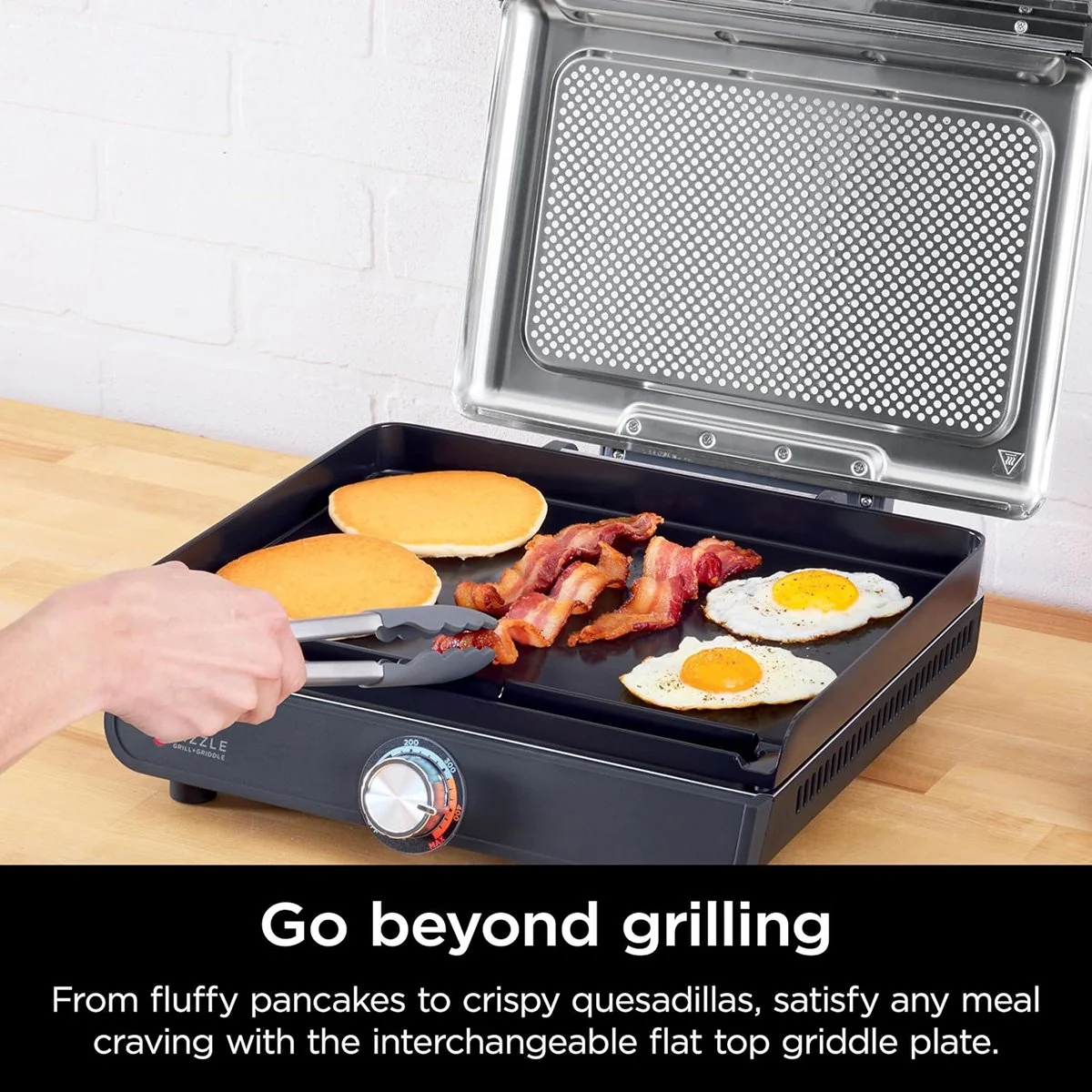Ninja GR101 Sizzle Smokeless Indoor Grill & Griddle, Refurbished - Image 4