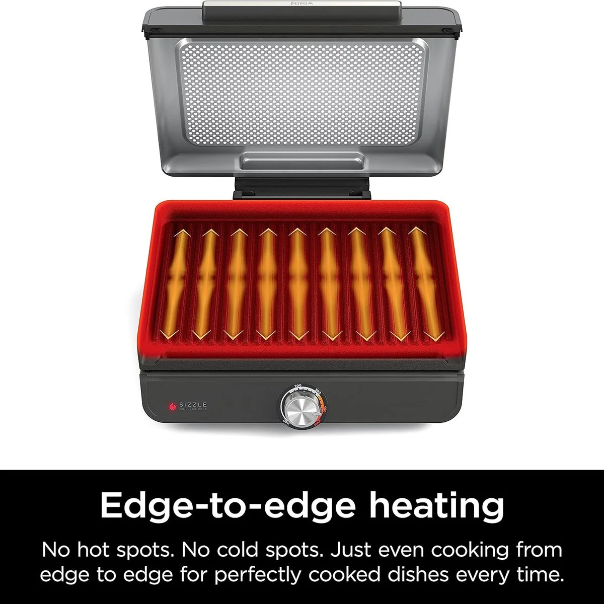 Ninja GR101 Sizzle Smokeless Indoor Grill & Griddle, Refurbished - Image 5