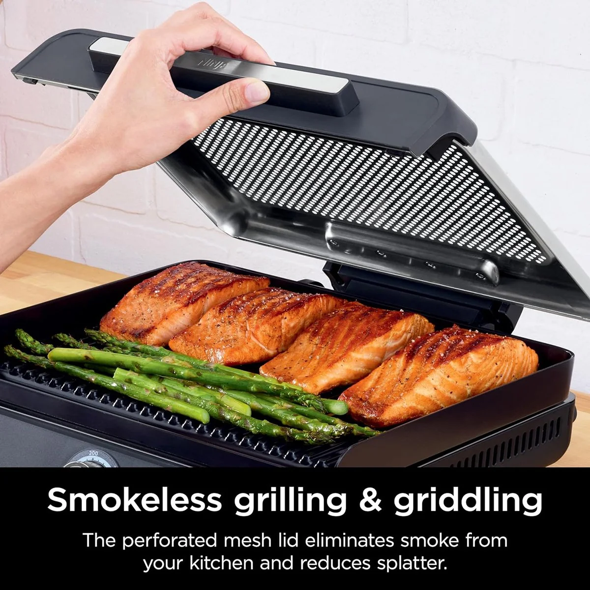 Ninja GR101 Sizzle Smokeless Indoor Grill & Griddle, Refurbished - Image 8